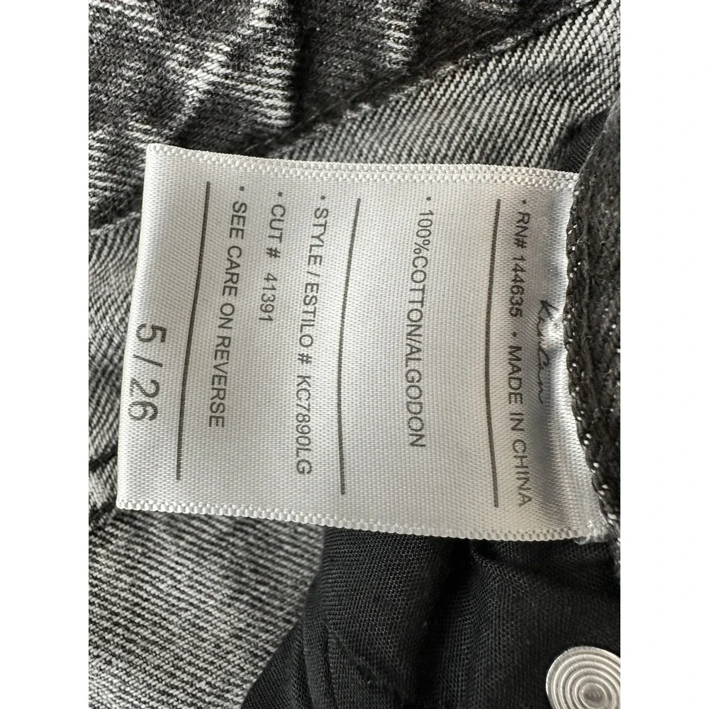KanCan Wide Leg Jeans Women's Size 5/26 (27x32) Black Button Fly - Picture 5 of 8